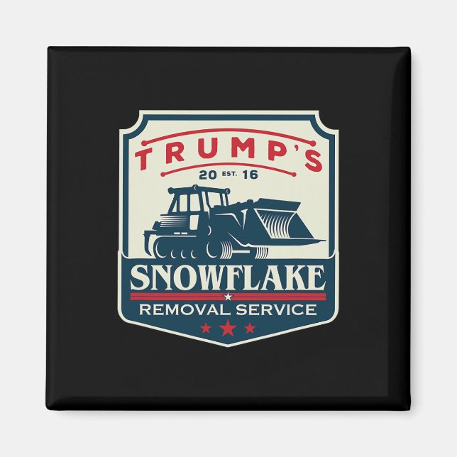 Imã Serviço de Rmoval Snowflake de Trump Funny Donald  (Frente)