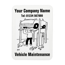 Ímã Serviço e Reparos de Carros Cartoon