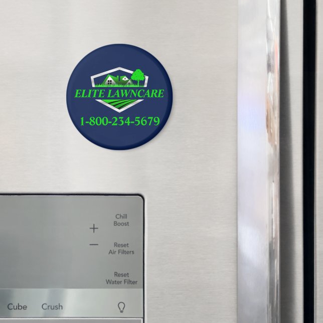 Imã Serviço Profissional de Cuidado com o Gramado Azul (In Situ (Fridge))