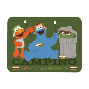 Ímã Sesame Street Camping Is S'more Fun With Friends