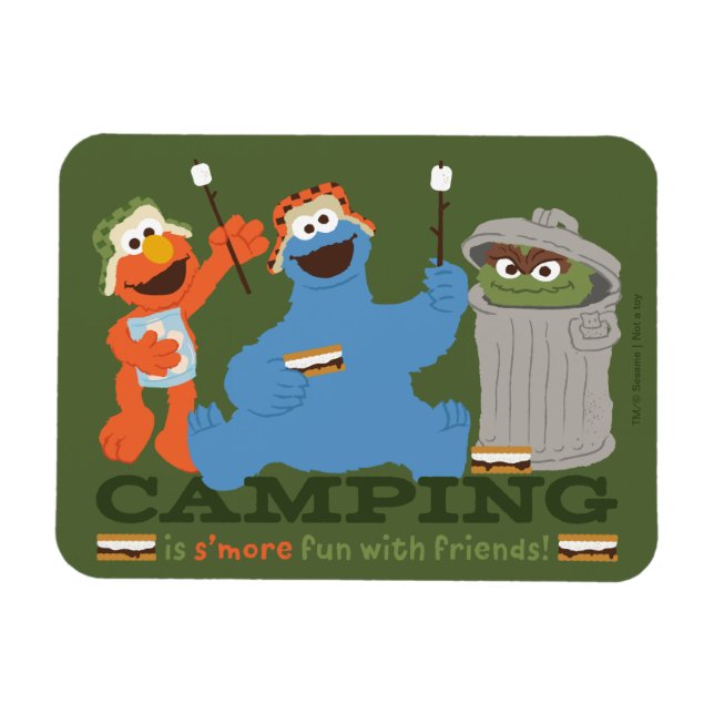 Ímã Sesame Street | Camping Is S'more Fun With Friends (Horizontal)