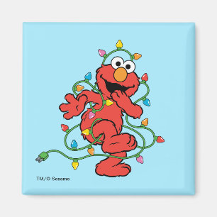 Imã Sesame Street Luzes de Natal do Elmo