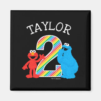 Imã Sesame Street Pals Chalkboard Rainbow 2nd Birthday