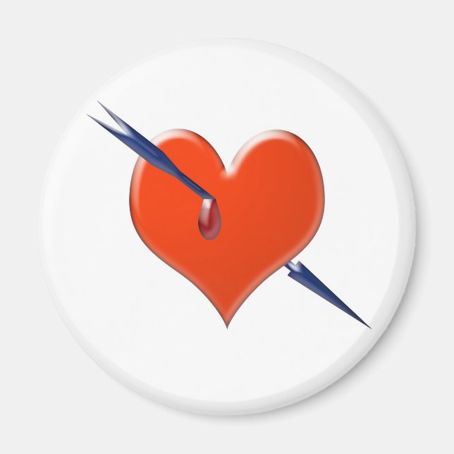 Imã Seta através do coração (Frente)