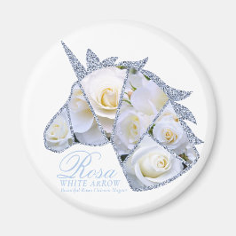 Imã Seta Branca de Rosa