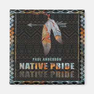 Imã Seta Tribal de Pena Indiana do Orgulho Nativo