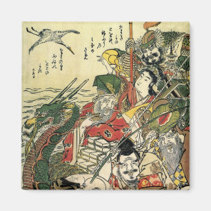 Imã Sete deuses da boa fortuna Hokusai de arte