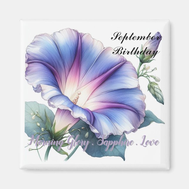 Imã Setembro Amarra de Birthstone Sapphire e Glória da (Frente)