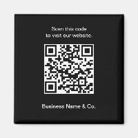 Seu código QR Black White Promocional Business