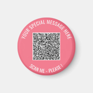 Imã Seu Código QR e Exemplo de Ímã de Texto Personaliz