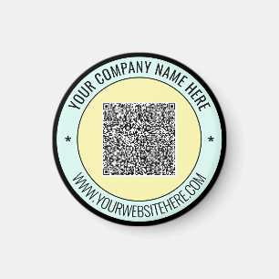 Imã Seu código QR e Modelo de ímã de texto personaliza