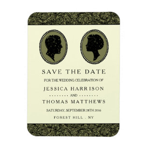 Ímã Seu & dela coleção do casamento da silhueta do a