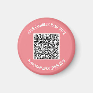 Imã Seu exemplo de ímã de código QR com texto personal