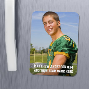 Ímã Seu Futebol de Fotografia Personalizado ou Seu Esp