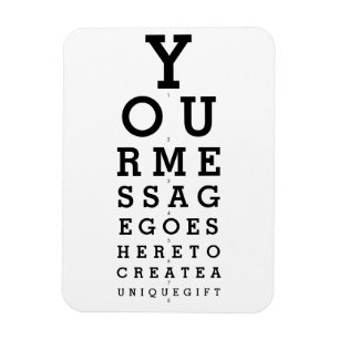 Ímã Seu Gráfico de Optometrista Mensagem Divertido
