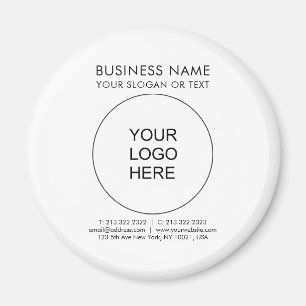 Imã Seu logotipo aqui Modelo do Círculo Comercial Pers