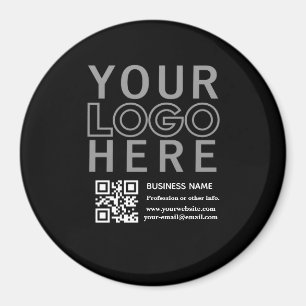 Imã Seu Logotipo c/ QR code e Texto Editáveis