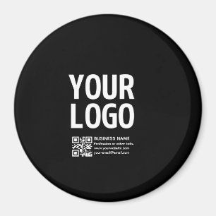 Imã Seu logotipo com código QR e texto editáveis
