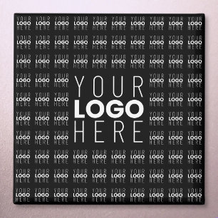 Imã Seu logotipo ou imagem em padrão quadriculado com
