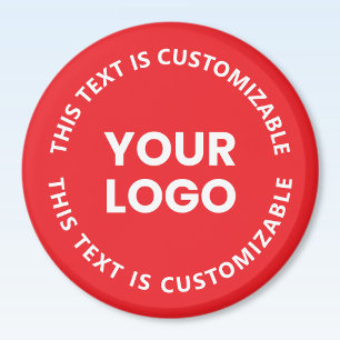 Imã Seu logotipo / qualquer imagem carregada e texto c