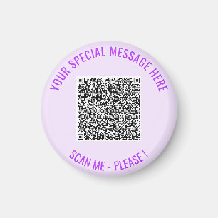 Imã Seu Modelo de Ímã Personalizado com Código QR e Te
