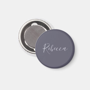 Imã Seu Nome Script Lavanda Elegante em Roxo Turvo