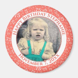 Imã Seu padrão de número de aniversário do 75º anivers