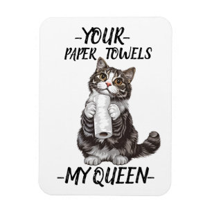 Ímã Seu papel toalha Meu Gato da Rainha