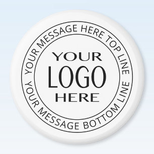 Imã Seu Próprio Logotipo e Texto Circular Personalizáv