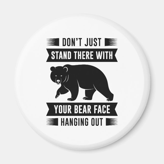 Imã Seu Rosto de Urso à Mostra (Frente)