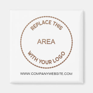 Imã Seu site da empresa de logotipo comercial: branco