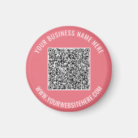 Seu Texto Personalizado de Código QR e Ímã de Pres