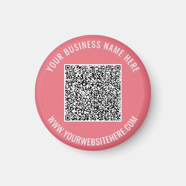 Imã Seu Texto Personalizado de Código QR e Ímã de Pres (Frente)