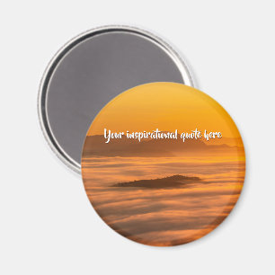 Imã Seu texto personalizado nascer do sol acima da pai