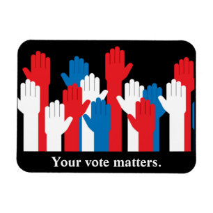 Ímã Seu Voto Importa Mãos Patriotas