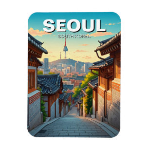 Ímã Seul Bukchon Coreia do Sul Sunset
