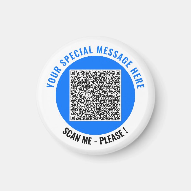 Imã Seus ímãs de código QR e texto personalizado Escol (Frente)
