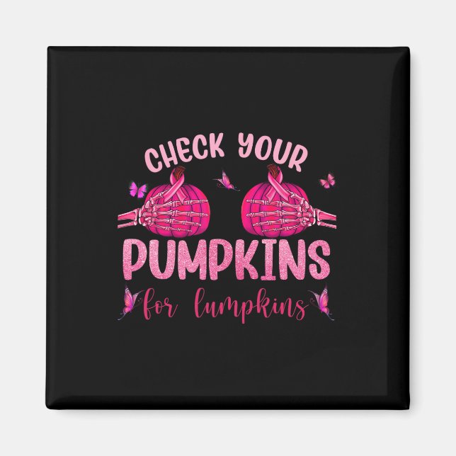 Imã Seus Pumpkins Para O Halloween De Mão De Esqueleto (Frente)