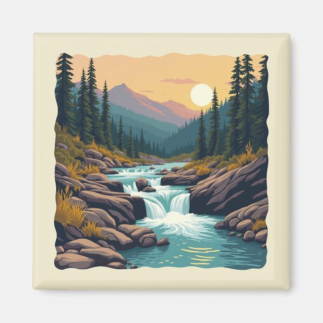 Imã Seven Falls Colorado Retro (Frente)