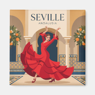 Imã Sevilha Espanha Dançarina de Flamenco Vermelha