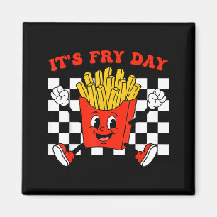 Imã Sexta-feira Divertida de Batata Frita Lanche Comid