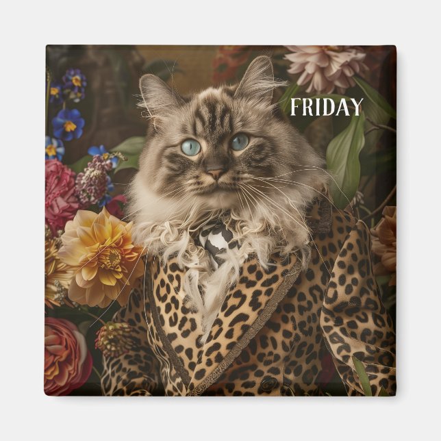 Imã Sexta-Feira dos Dias de Pet Engraçados Modernos (Frente)