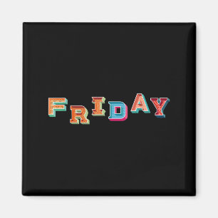 Imã Sexta-feira Vintage Dia Da Semana Fácil Grupo Dia