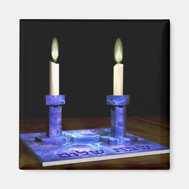 Imã Shabbat Candlesticks (Frente)