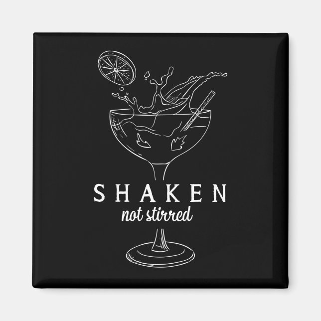 Imã Shaken Martinis Bebendo Álcool Engraçado Barman (Frente)