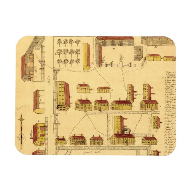 ÍMÃ SHAKER VILLAGE MP, 1849 (Horizontal)