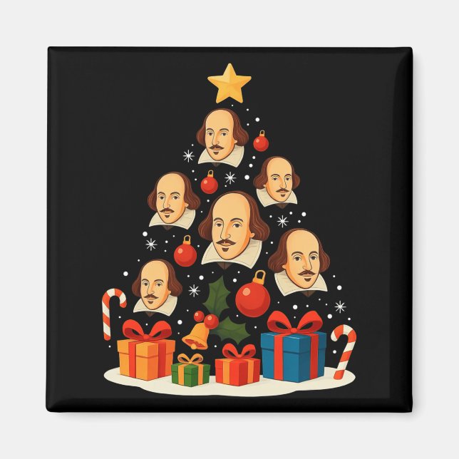 Imã Shakespeare English Literature Christmas Tree Xmas (Frente)