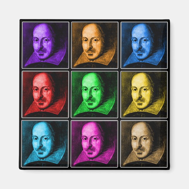 Imã Shakespeare Pop Art (Frente)