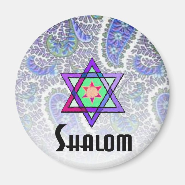 Imã Shalom Paisley azul (Frente)