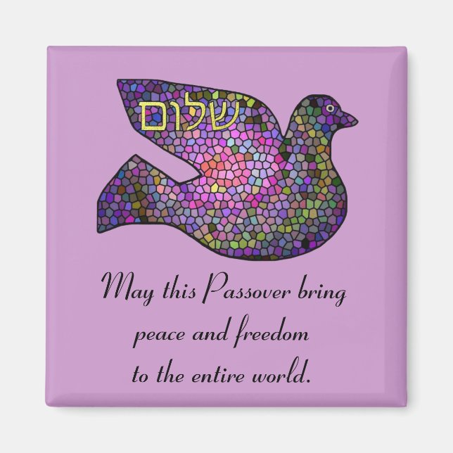 Imã Shalom Peace Passover Magnet (Frente)